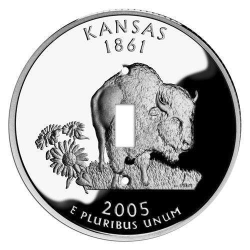 Kansas State Coin Switchplate:Wallplatesonline.com