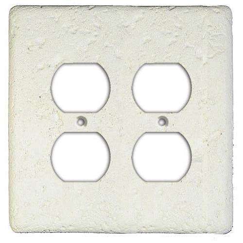 Stonique Linen Stone 2 Duplex Outlet Switchplate
