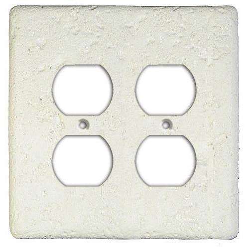 Linen Stone 2 Duplex Outlet Switchplate - Wallplatesonline.com