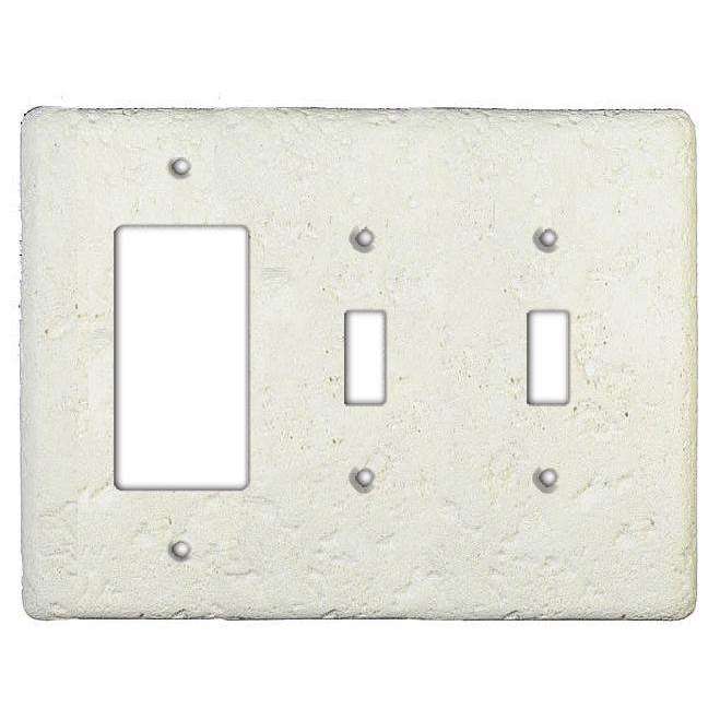 Linen Stone 2 Toggle / Rocker Switchplate - Wallplatesonline.com