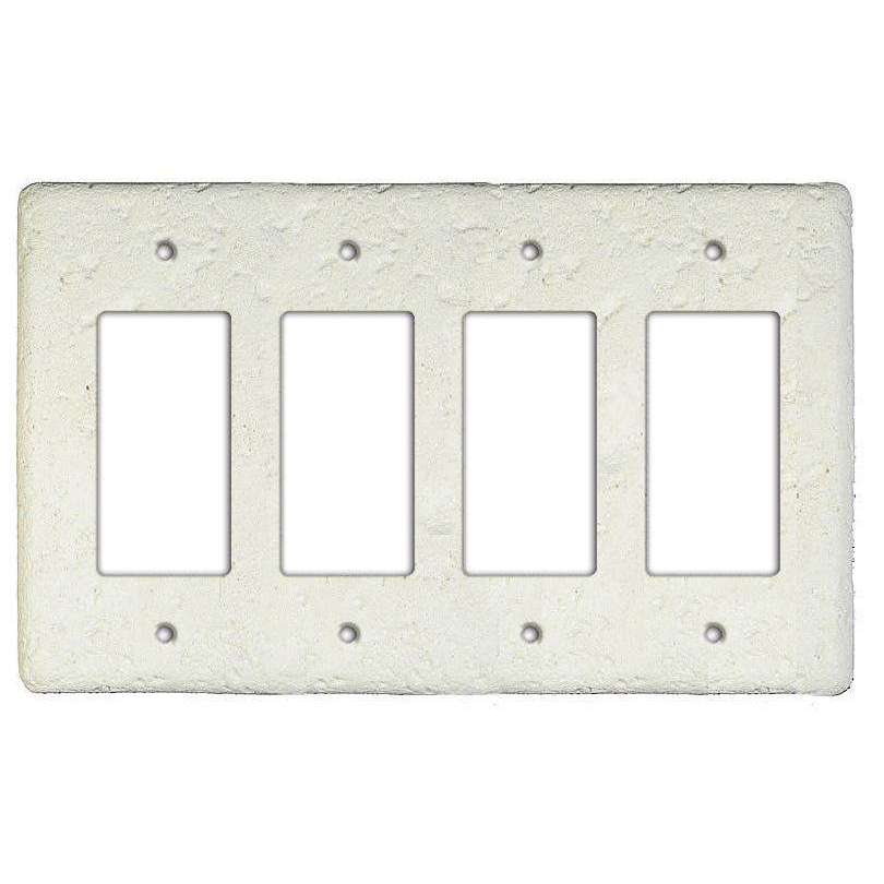Stonique Linen Stone Quad Rocker Switchplate