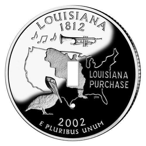 Louisiana State Coin Switchplate:Wallplatesonline.com