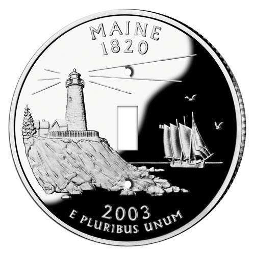Maine State Coin Switchplate:Wallplatesonline.com