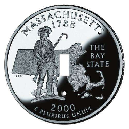 Massachusetts State Coin Switchplate:Wallplatesonline.com