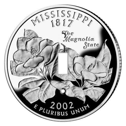 Mississippi State Coin Switchplate:Wallplatesonline.com