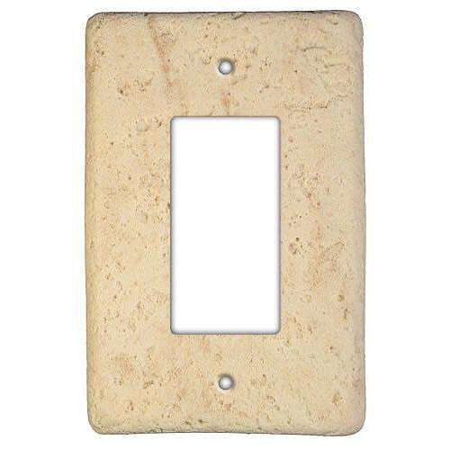 Mocha Stone Single Rocker Switchplate - Wallplatesonline.com