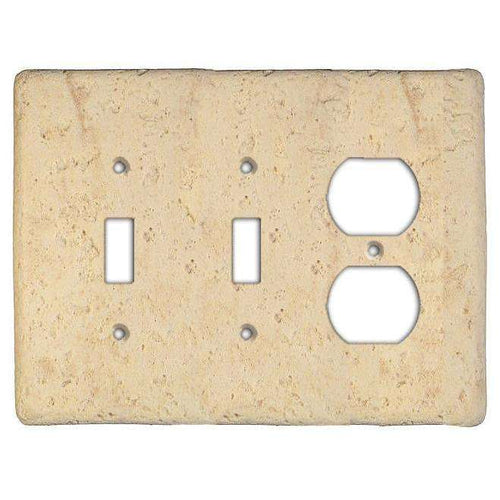 Mocha Stone 2 Toggle / Duplex Switchplate - Wallplatesonline.com