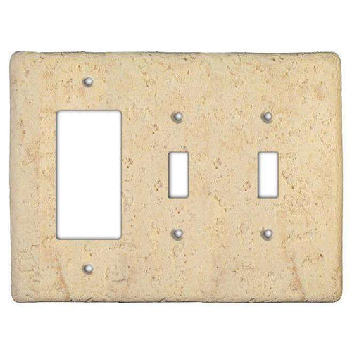 Mocha Stone 2 Toggle / Rocker Switchplate - Wallplatesonline.com