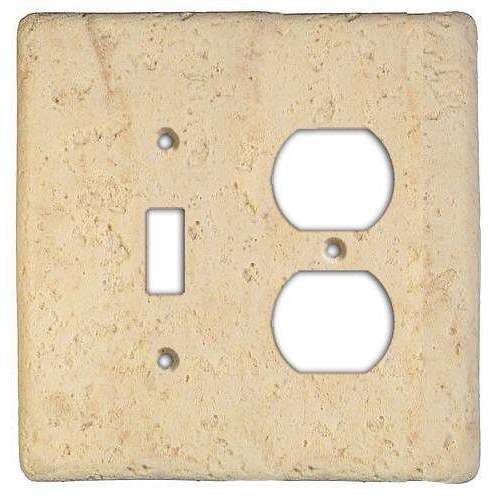 Stonique Mocha Stone Toggle / Duplex Switchplate