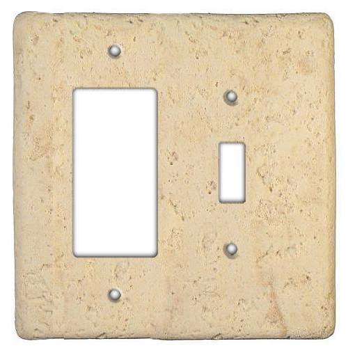 Stonique Mocha Stone Toggle / Rocker Switchplate