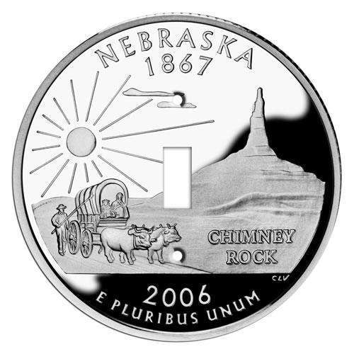 Nebraska State Coin Switchplate:Wallplatesonline.com