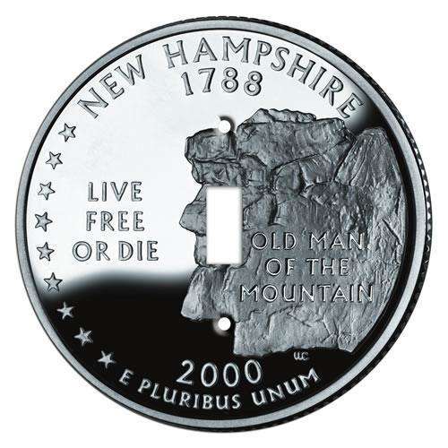 New Hampshire State Coin Switchplate:Wallplatesonline.com