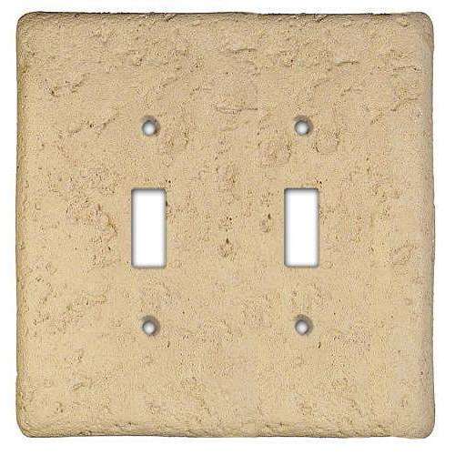 Noce Stone Double Toggle Switchplate - Wallplatesonline.com