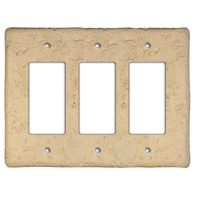 Noce Stone Triple Rocker Switchplate - Wallplatesonline.com