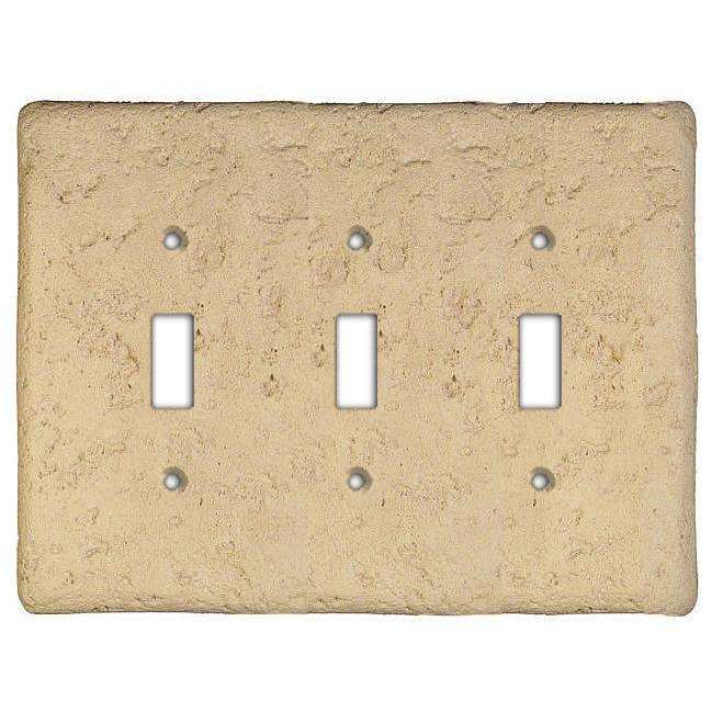 Noce Stone Triple Toggle Switchplate - Wallplatesonline.com