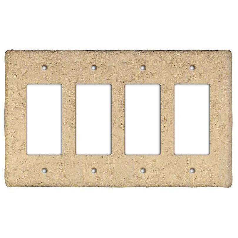 Noce Stone Quad Rocker Switchplate - Wallplatesonline.com