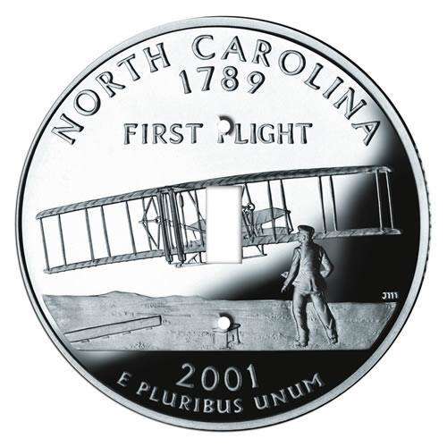 North Carolina State Coin Switchplate:Wallplatesonline.com