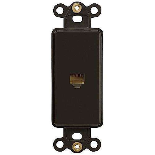 ROCKER INSERT Brown 1 PHONE JACK - Wallplatesonline.com