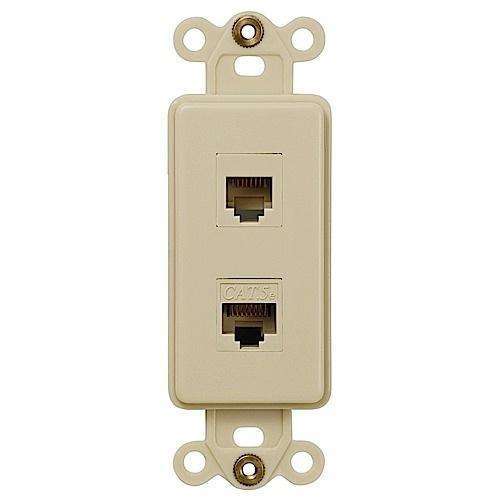 ROCKER INSERT Ivory 1 PHONE 1 DATA - Wallplatesonline.com