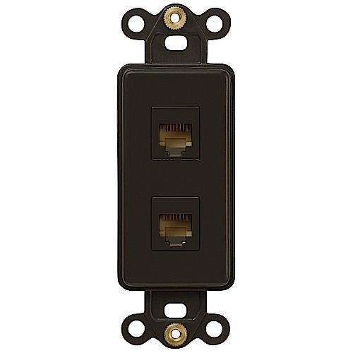 ROCKER INSERT Brown 2 PHONE JACK