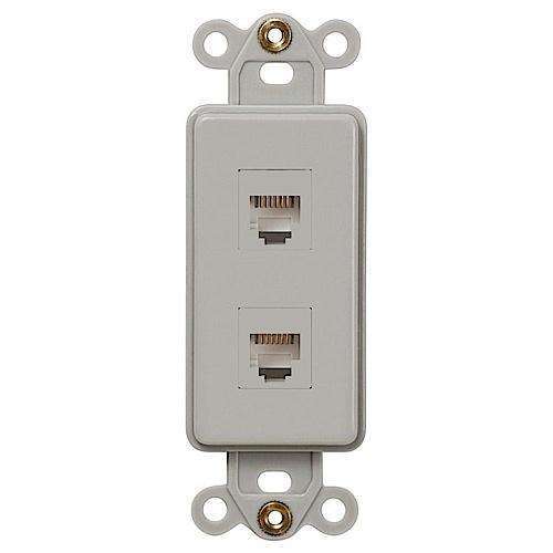 ROCKER INSERT GRAY 2 PHONE JACK - Wallplatesonline.com