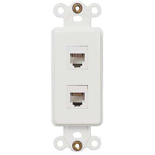 ROCKER INSERT WHITE 2 PHONE JACK - Wallplatesonline.com