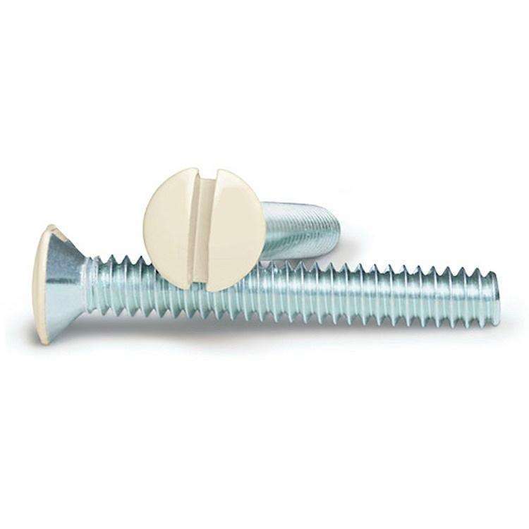 Almond 1 Inch Wallplate Screws 10PK