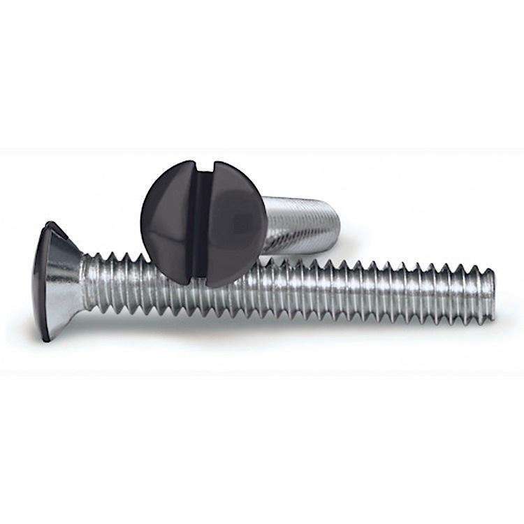 Black 1 Inch Wallplate Screws 10PK