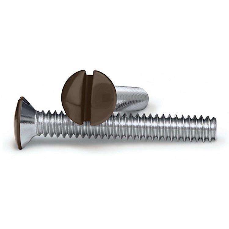 Brown 1 Inch Wallplate Screws 10PK