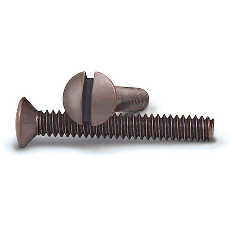 Aged Bronze 1 Inch Wallplate Screws 10PK