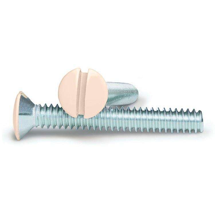 Ivory 1 Inch Wallplate Screws 10PK - Wallplatesonline.com