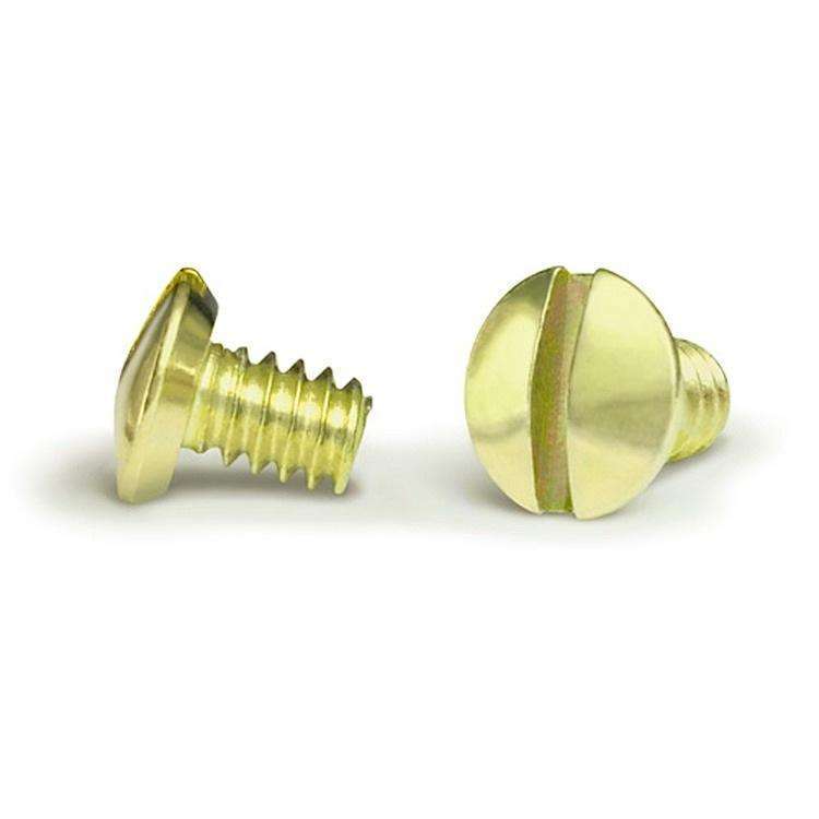 Brass 1/4 Inch Wallplate Screws 10PK - Wallplatesonline.com