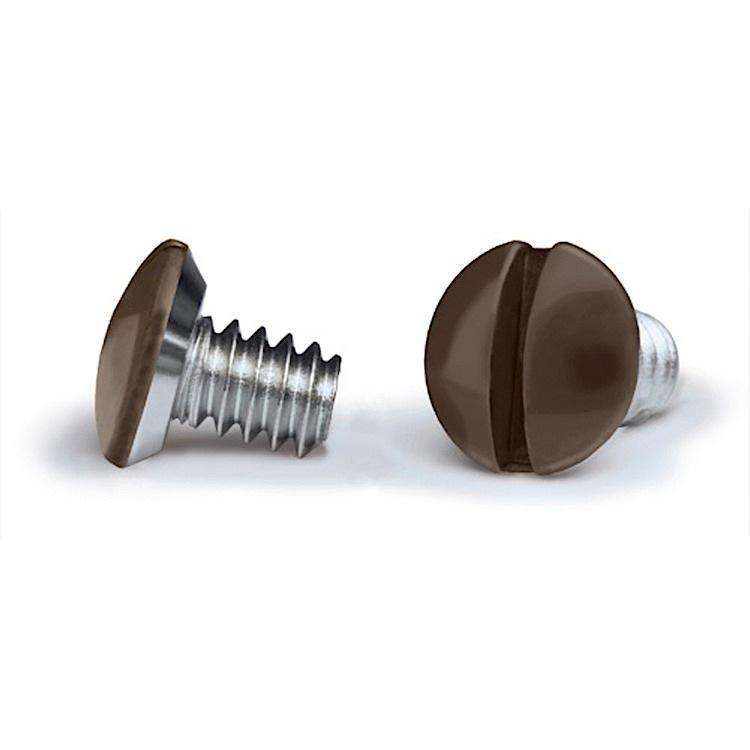 Brown 1/4 Inch Wallplate Screws 10PK