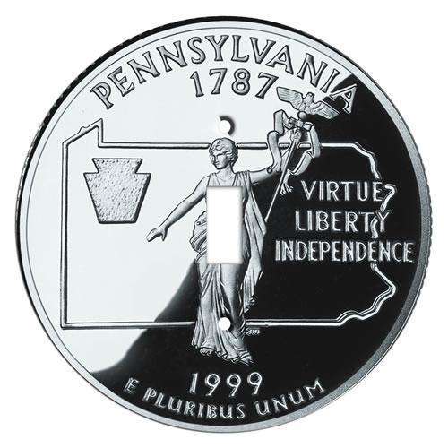 Pennsylvania State Coin Switchplate:Wallplatesonline.com