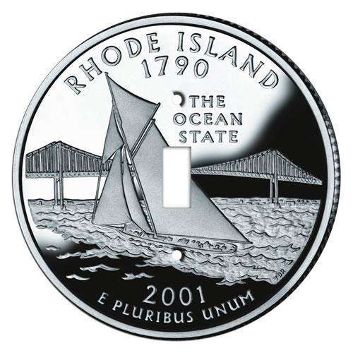 Rhode island State Coin Switchplate