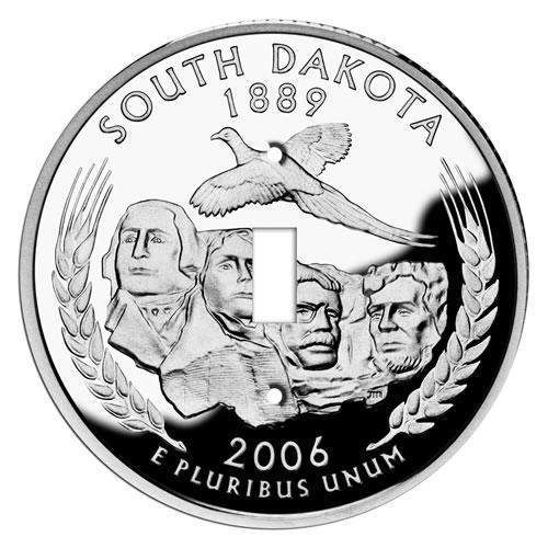 South Dakota State Coin Switchplate:Wallplatesonline.com