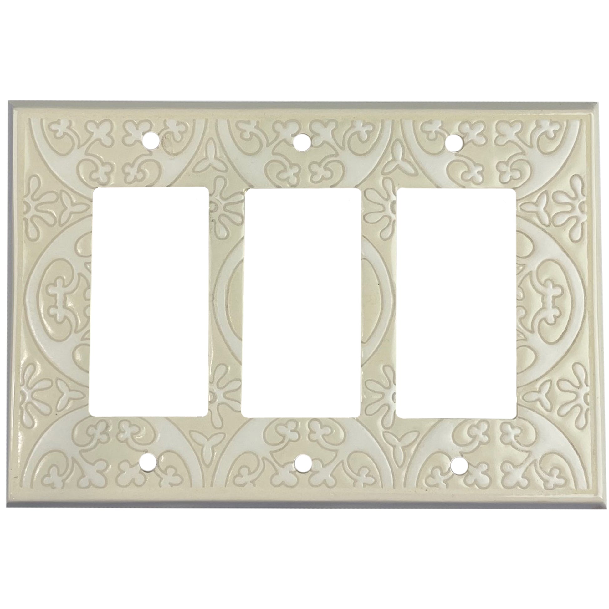 Crochet - Cream Cover Plates 3 Rocker Wallplate