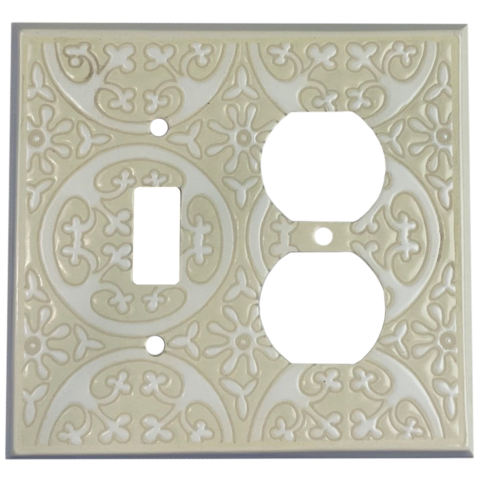 Crochet - Cream Cover Plates Toggle / Duplex Wallplate