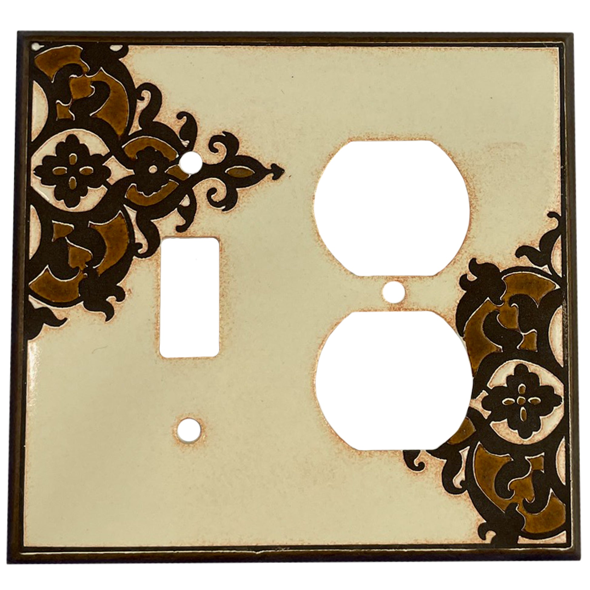 Finials - Cream Cover Plates Toggle / Duplex Wallplate