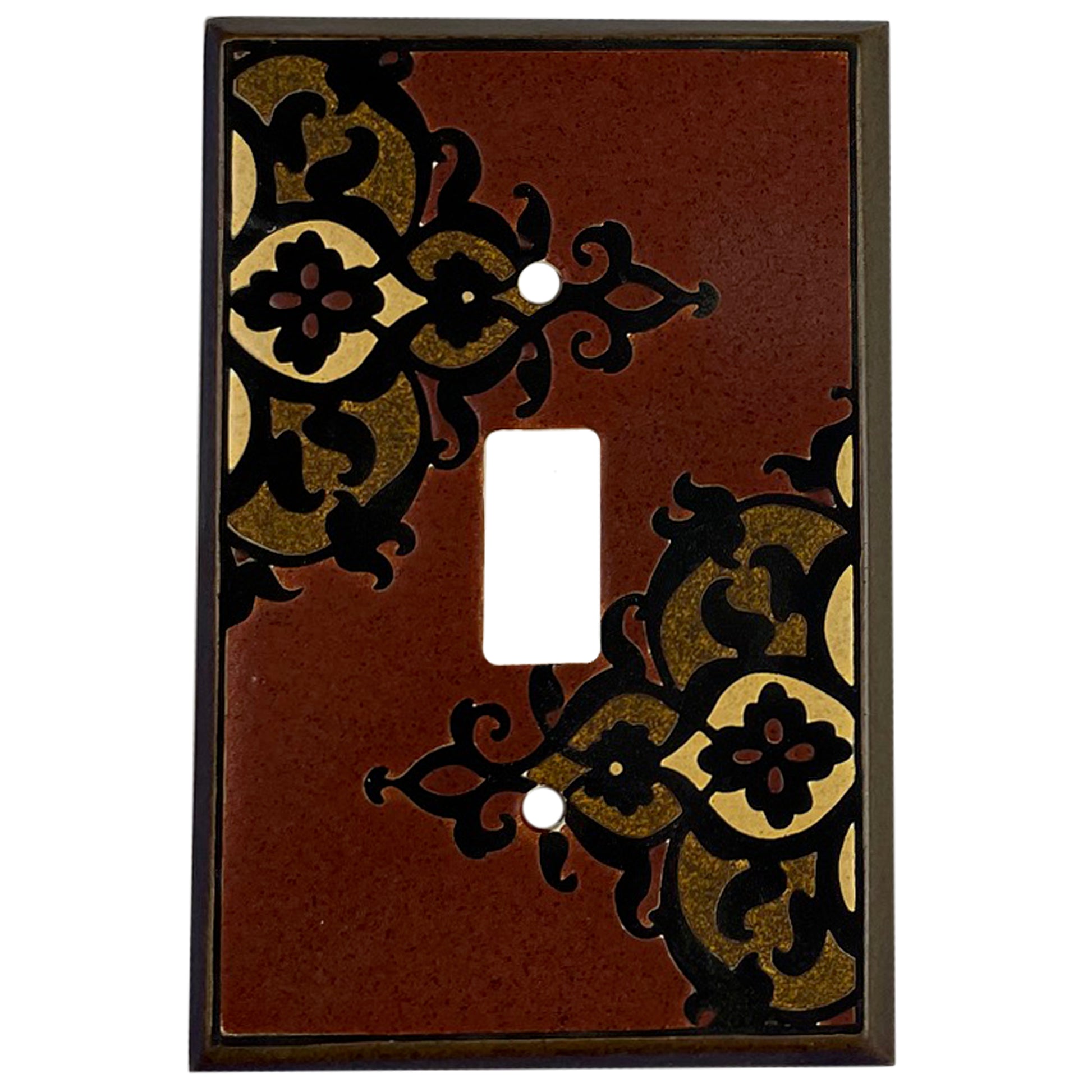 Finials - Burgandy Single Covers Plates Cover Plates