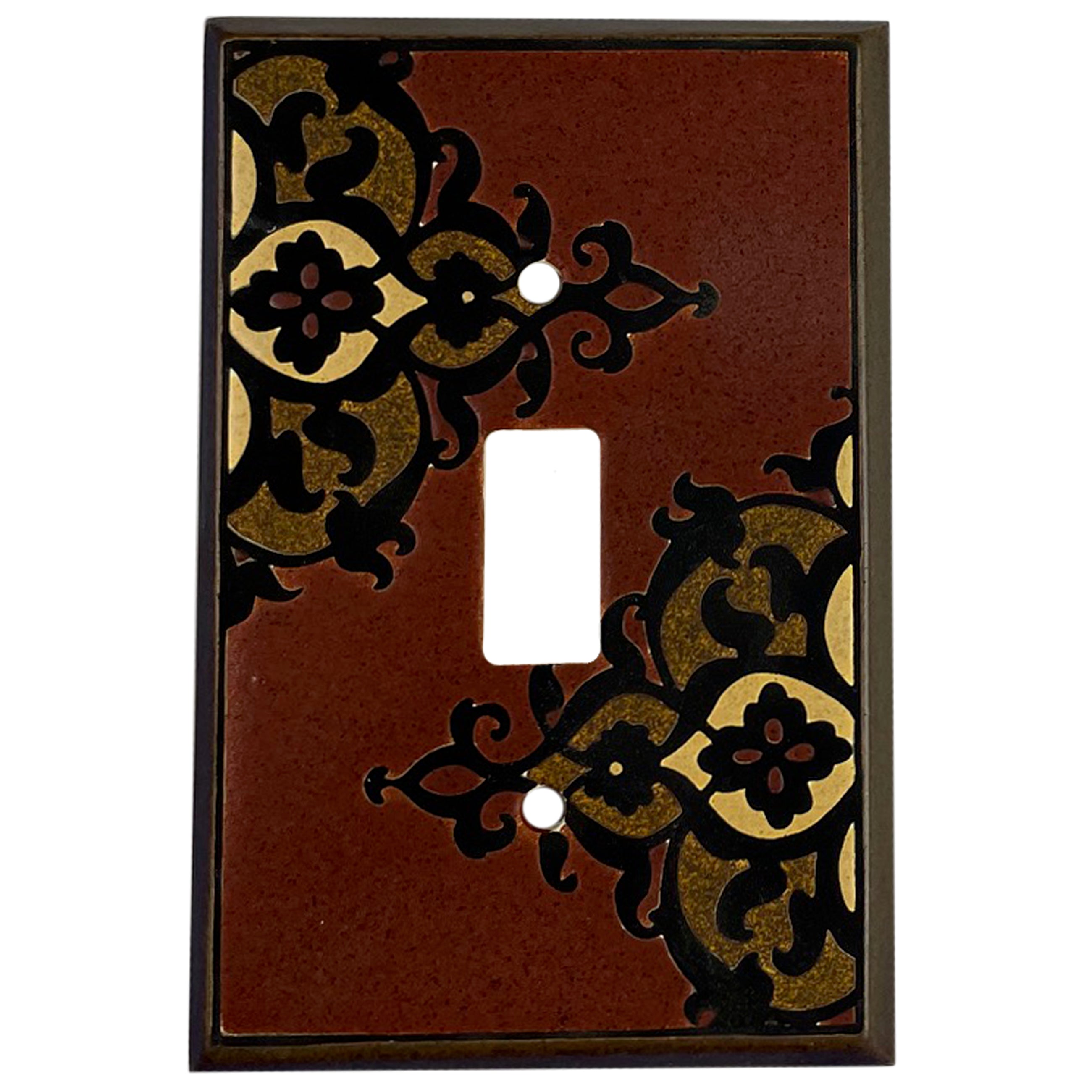 Finials - Burgandy Single Covers Plates Cover Plates