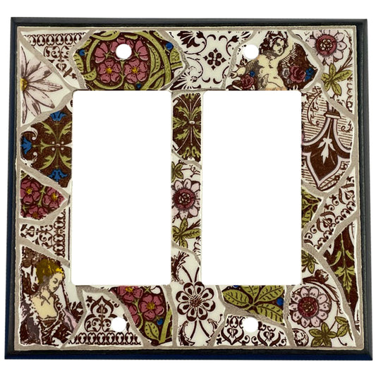 Mosaic Floral Single Covers Plates 2 Rocker Wallplate