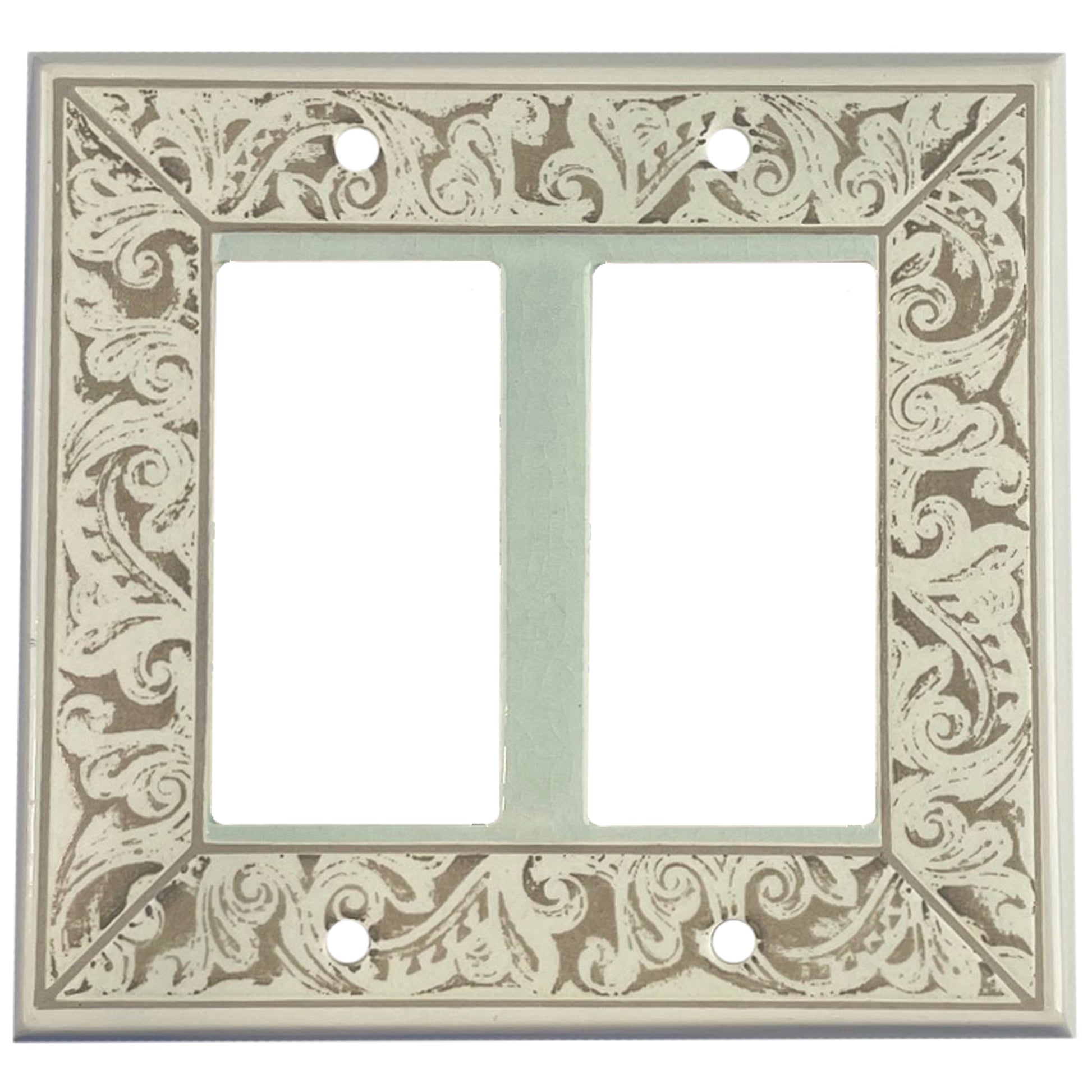 Alabaster Cover Plates 2 Rocker Wallplate