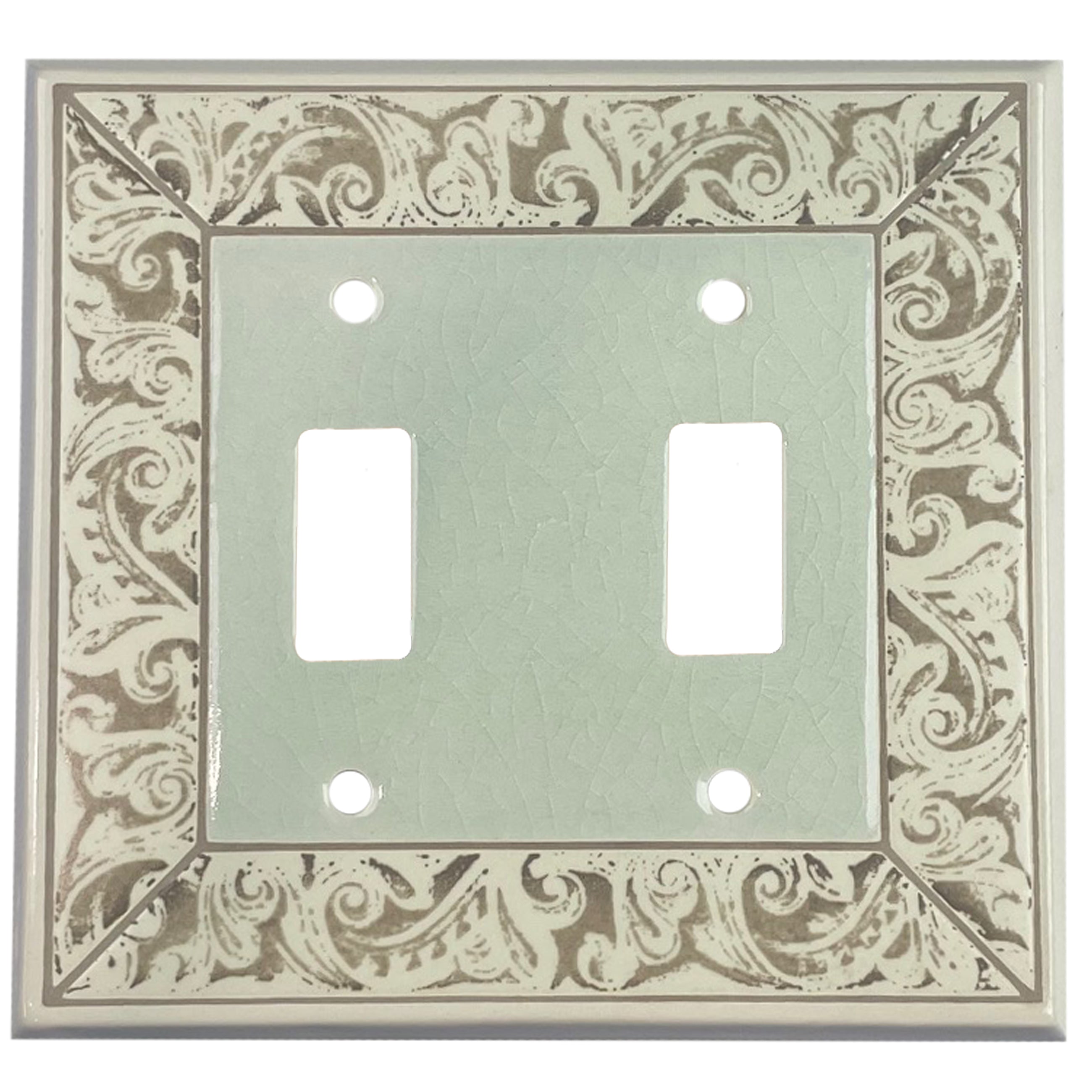 Alabaster Cover Plates 2 Toggle Wallplate