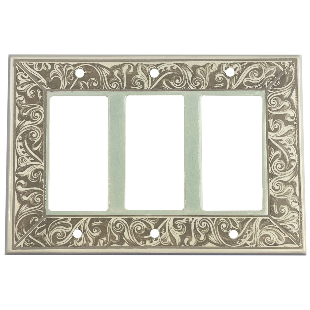 Alabaster Cover Plates 3 Rocker Wallplate