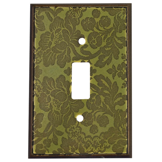 Green Floral Single Covers Plates Cover Plates