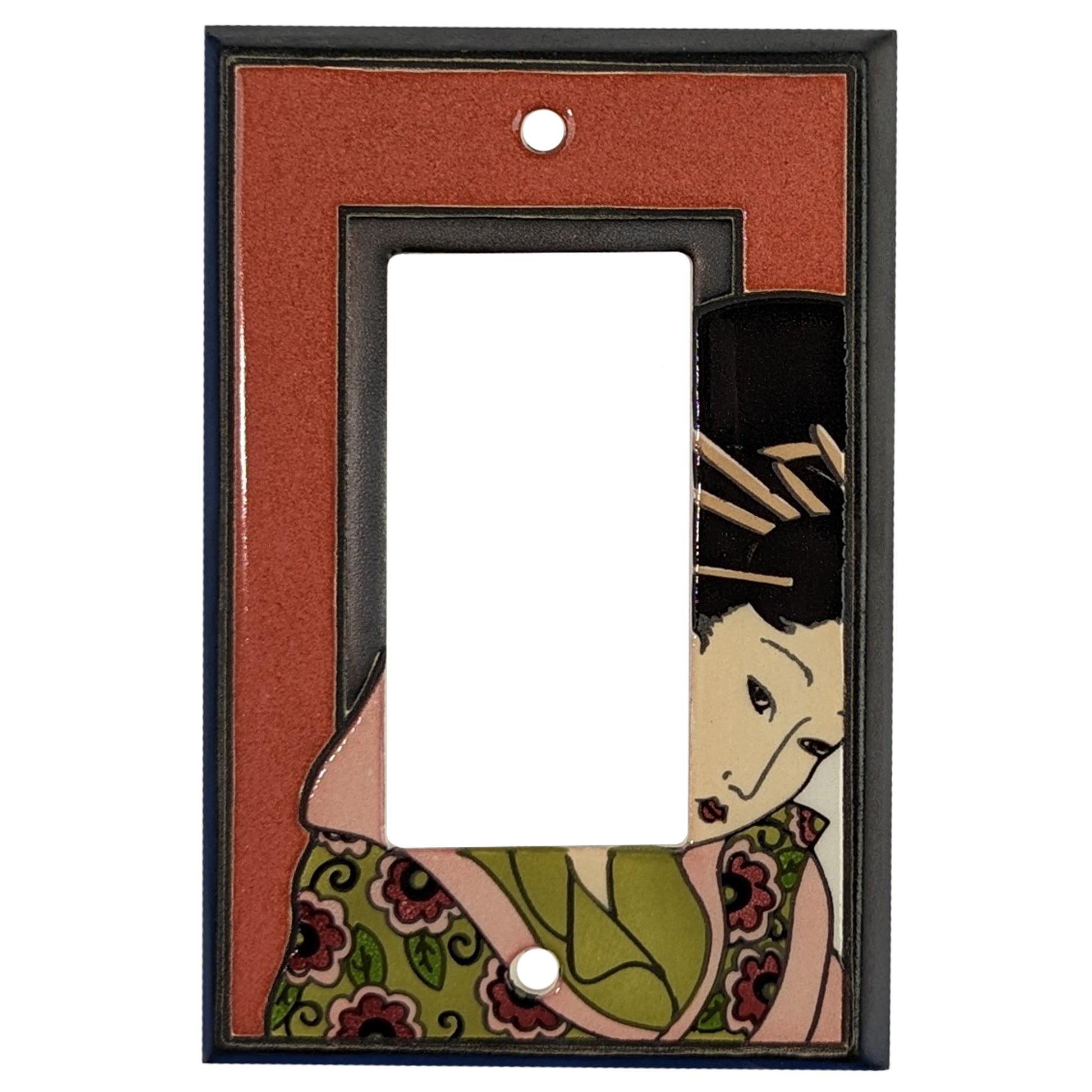 Asian - Red Single Covers Plates Rocker Wallplate