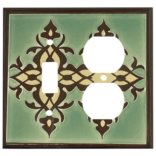 Persian - Turquoise Single Covers Plates Toggle / Duplex Wallplate