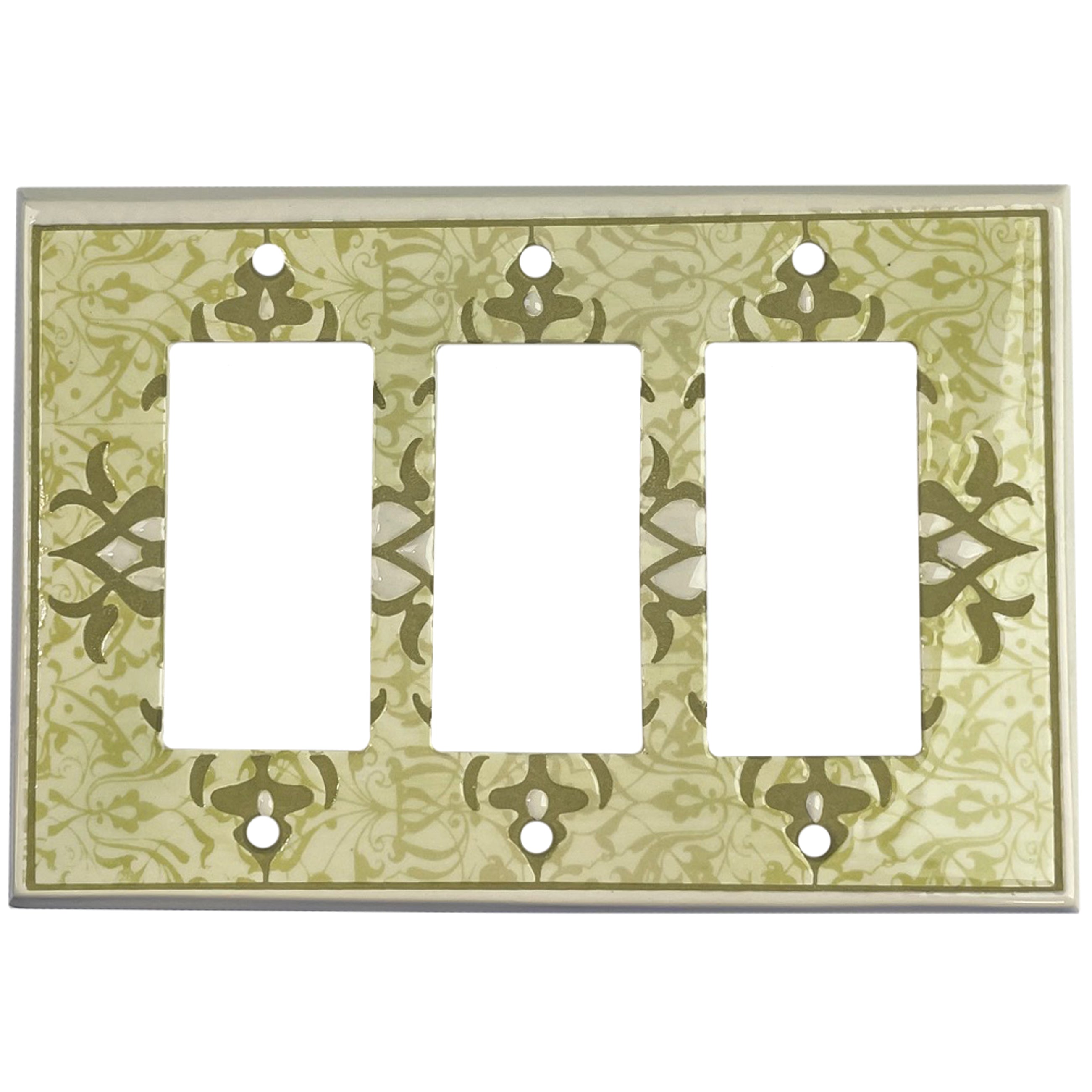 Paisley - Sage 3 Rocker Wallplate