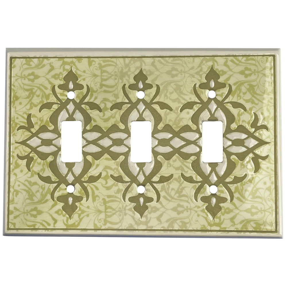 Paisley - Sage 3 Toggle Wallplate